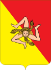 100px Coat of arms of Sicily.svg